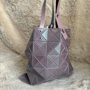 Baobao Issey Miyake Geometric Pixel Open Tote Bag - Purple Pink